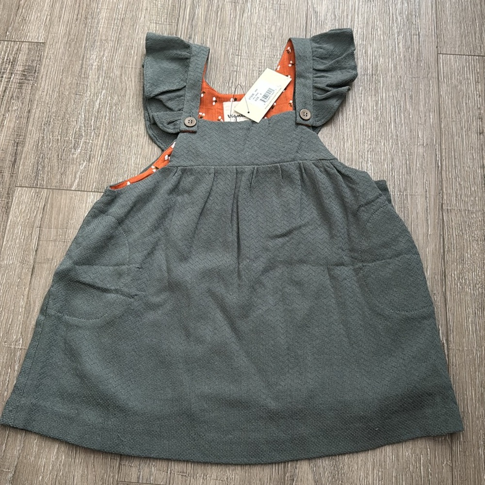 Vignette Dark Green Kids Dress